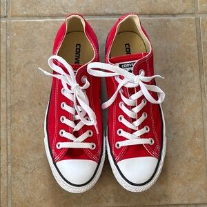 Converse Red Canvas Chuck Taylor Sneakers